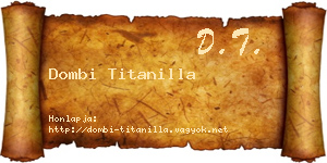Dombi Titanilla névjegykártya
